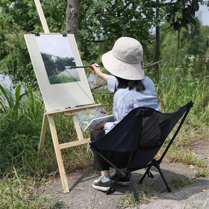 Nowe Składane Krzesło Campingowe Przenośne Składane Stołki Krzesło Wędkarskie Outdoorowe Idealne Do Szkicowania Artystycznego, Pieszych Wędrówek, Pikniku I Na Plażę