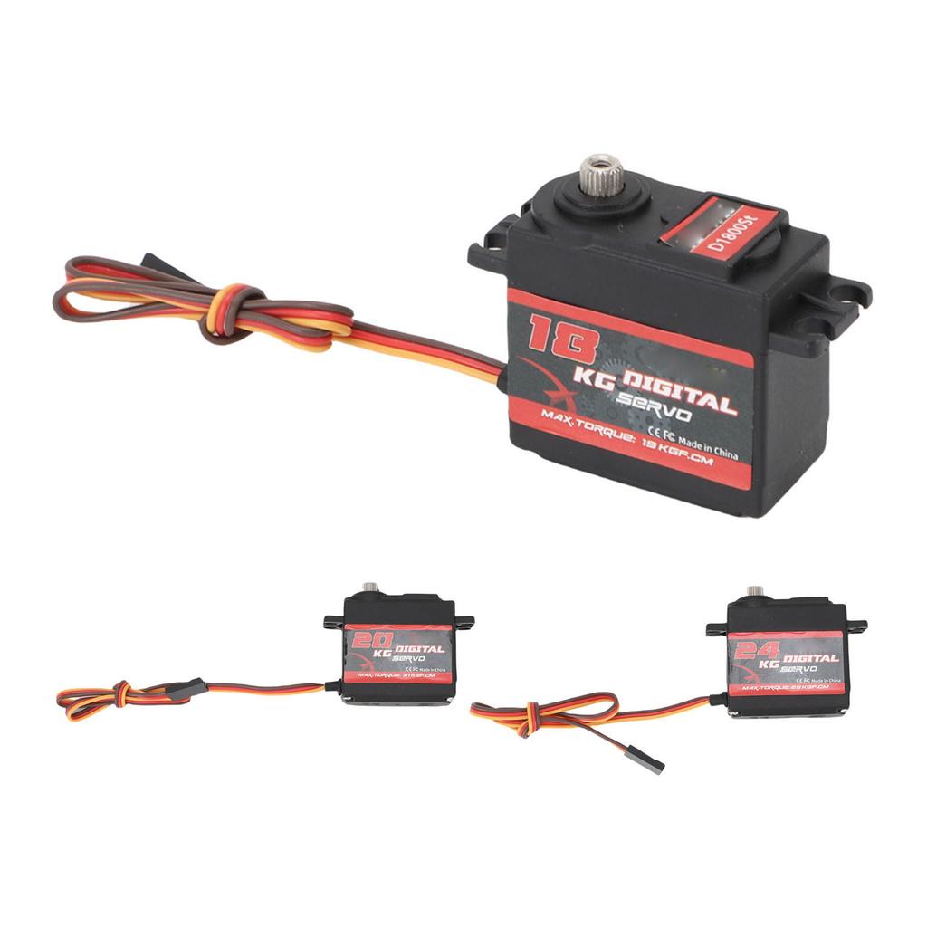 Digital Servo with Wire Metal Gear High Torsion Servo Motor for RC Car Truck Crawler Boat Robot 180 