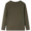 T-shirt enfants à manches longues kaki 92/104/116/128/140