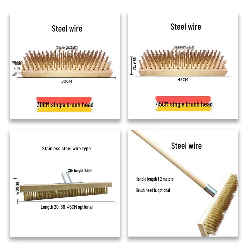 Long Handle Stainless Steel Wire Floor Brush