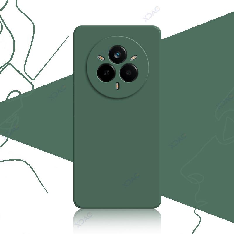 

Роскошный квадратный жидкий силиконовый чехол для Realme 14 Pro Plus 5G Realme14Pro 14ProPlus 360 Мягкий водонепроницаемый чехол для телефона Сумки Realme 14 Pro армия зеленый