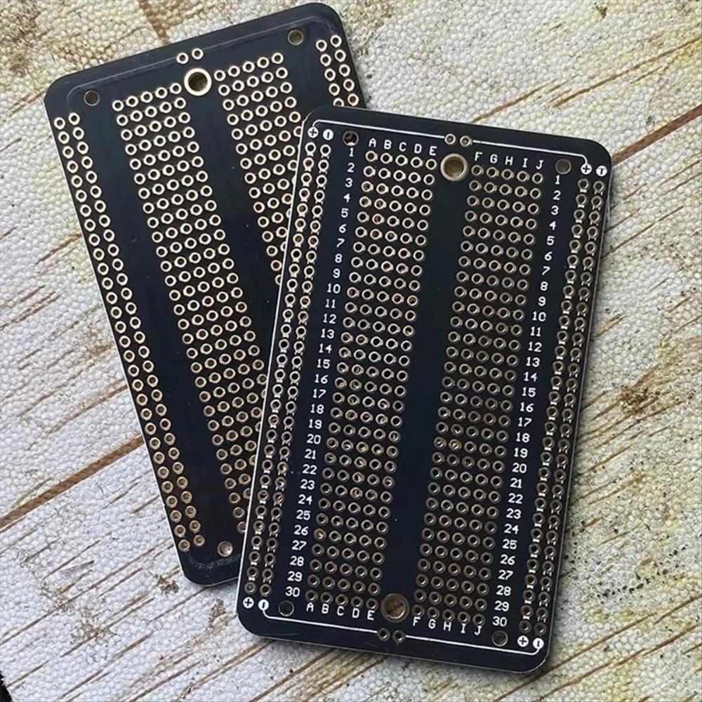 2.54 Spacing Permanent Breadboard Five-hole Gold-plated Solder PCB Prototype Board Universal Black Prototype Breadboard