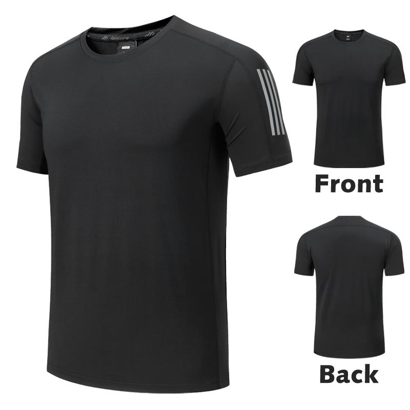 T-shirt Estiva Sportiva in Seta Ghiaccio Uomo Magliette a Maniche Corte da Corsa Uomo T-shirt Sottile Monocolore Top Felpa Unisex Elasticità