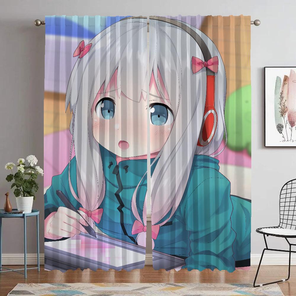 Window Curtain for Room 2 Panel Eromanga Sensei Shades Modern Living Room Curtains Partition Home Interior Curtains Kitchen
