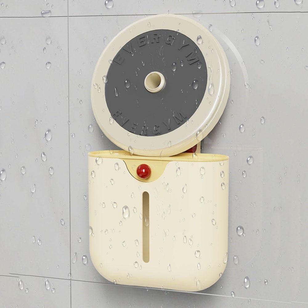 Transparent Suction Cup Cling Film Organizer Large Capacity Food Cover Storage Box  Kitchen