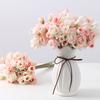 Realistic Artificial Roses Flowers Bouquet Mini Fake Flowers Small Tea Rose  Wedding Party Decor