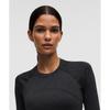 Lululemon Swiftly Tech Cropped Long Sleeve Shirt 2.0  Sparkle Black Rainbow Lurex
