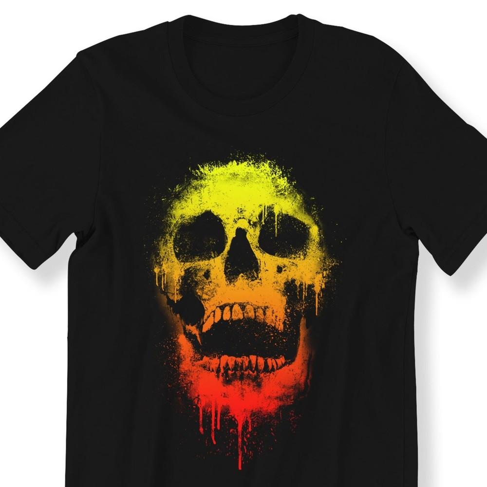 26 Urban Skull For Men And Women T-shirt Dripping Art Skull Lovers Gift T-shirt Unisex T-Shirt L