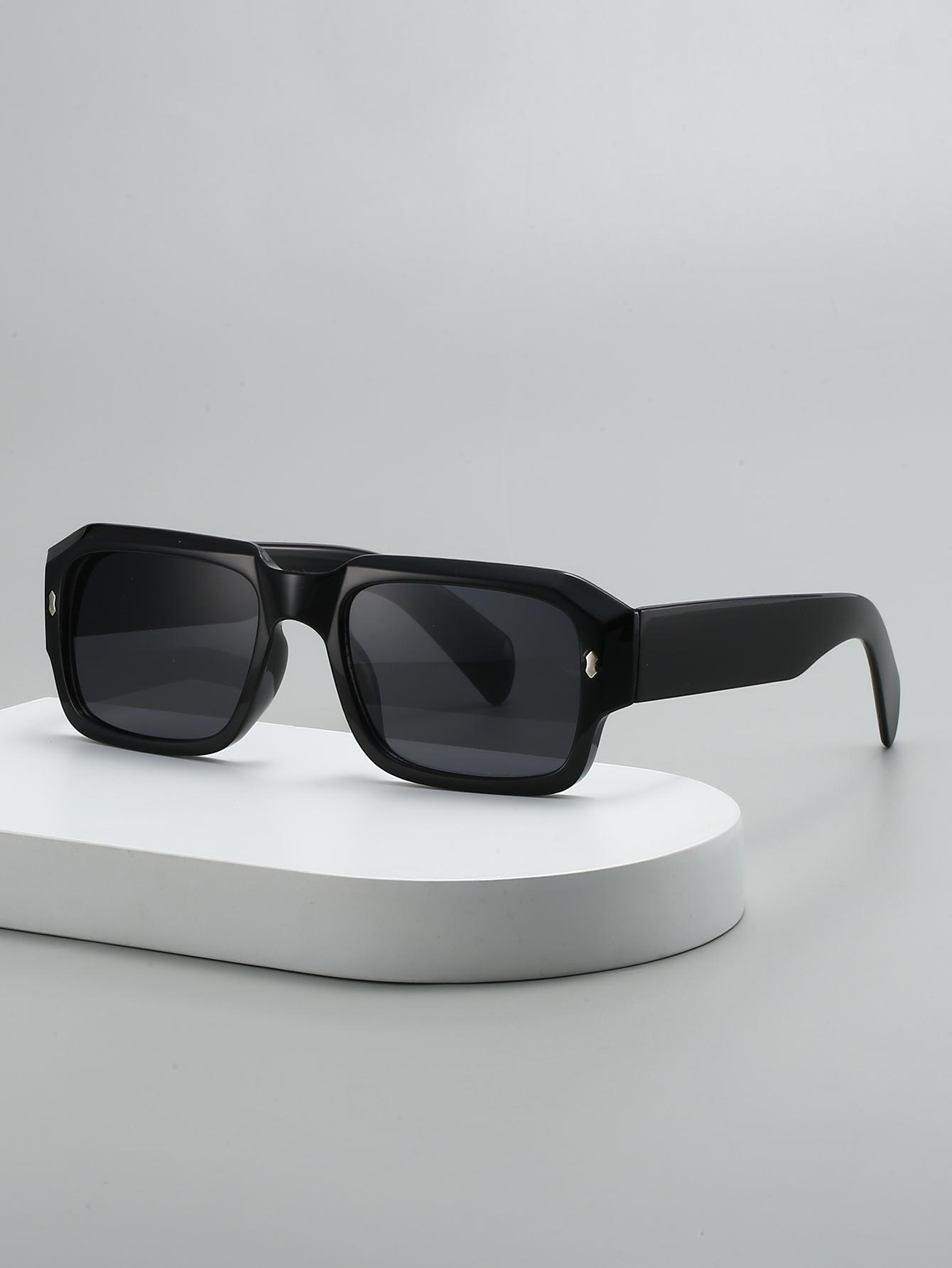 

1Pc Women s Retro Fashion Square Black Sunglasses Are Perfect for Daily Wear, Holiday Travel, and Outdoor Use