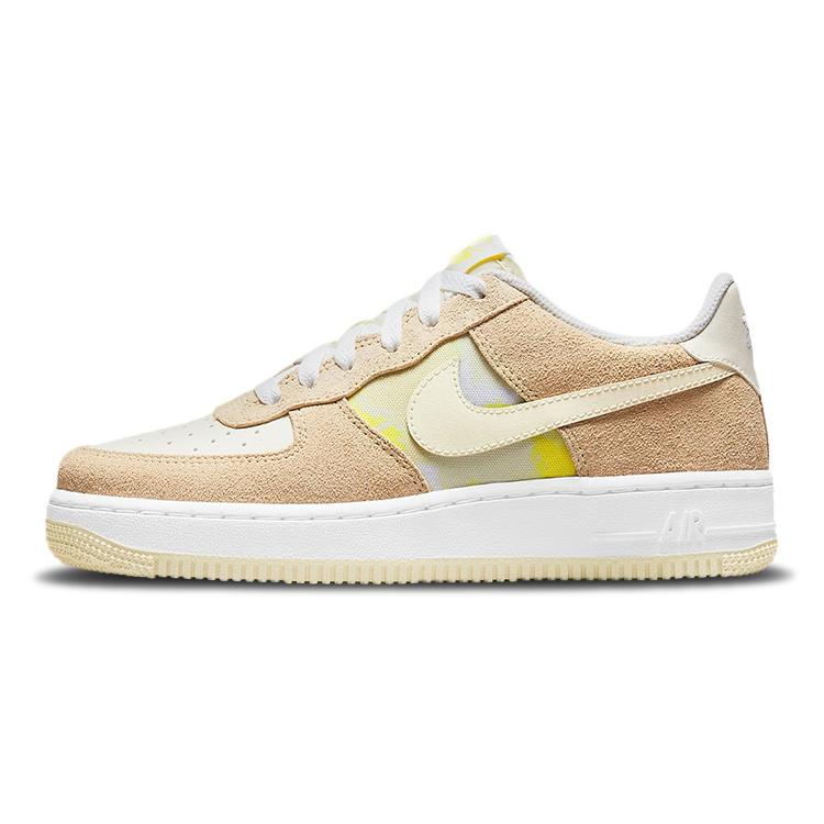 

New Nike Air Force 1 Lemon Drop Anti Slip Wear Resistant Low Top Kids Skateboarding Shoes Lemon Candy Teenagers DM9476-700 35.5