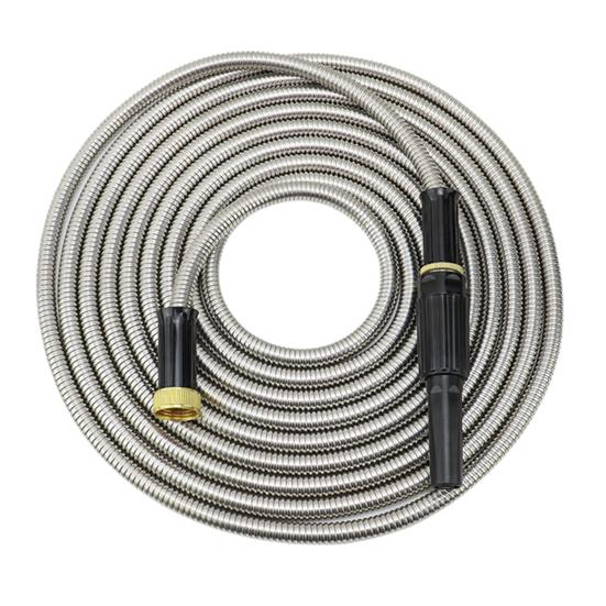 Furtun de grădină din oțel inoxidabil Conductă de apă extensibilă flexibilă anti-îndoire Furtun rezistent la intemperii cu rezistență la scurgeri