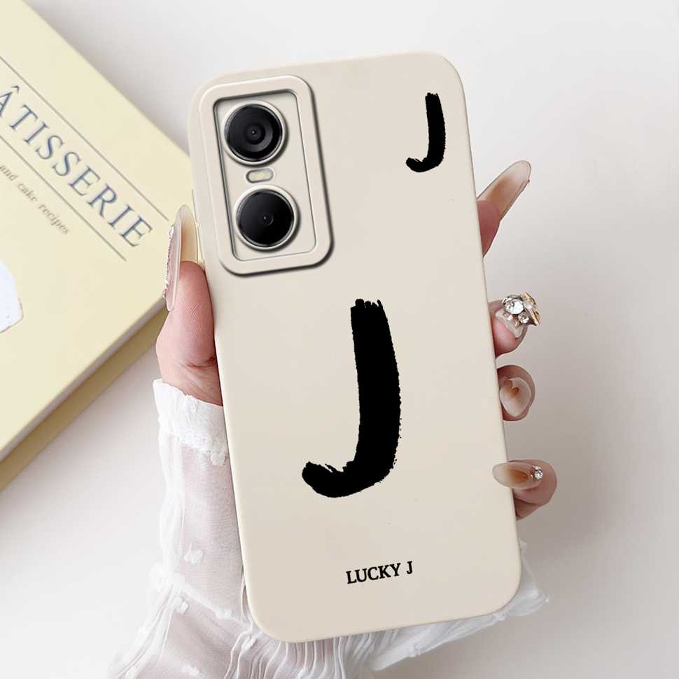 Luckly Letters Cover For Tecno Pop 6 Pro Case 2022 Silicone Soft TPU Phone Case For Tecno Pop6 Pop 6 Pro Bumper 6.6"