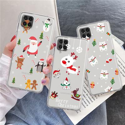Fall für Samsung Galaxy A52 A12 A51 A71 A32 A21s A22 A53 A23 A13 A03 A02 A41 A33 A11 A72 Telefon Cove süße Cartoon Puppe Weihnachten