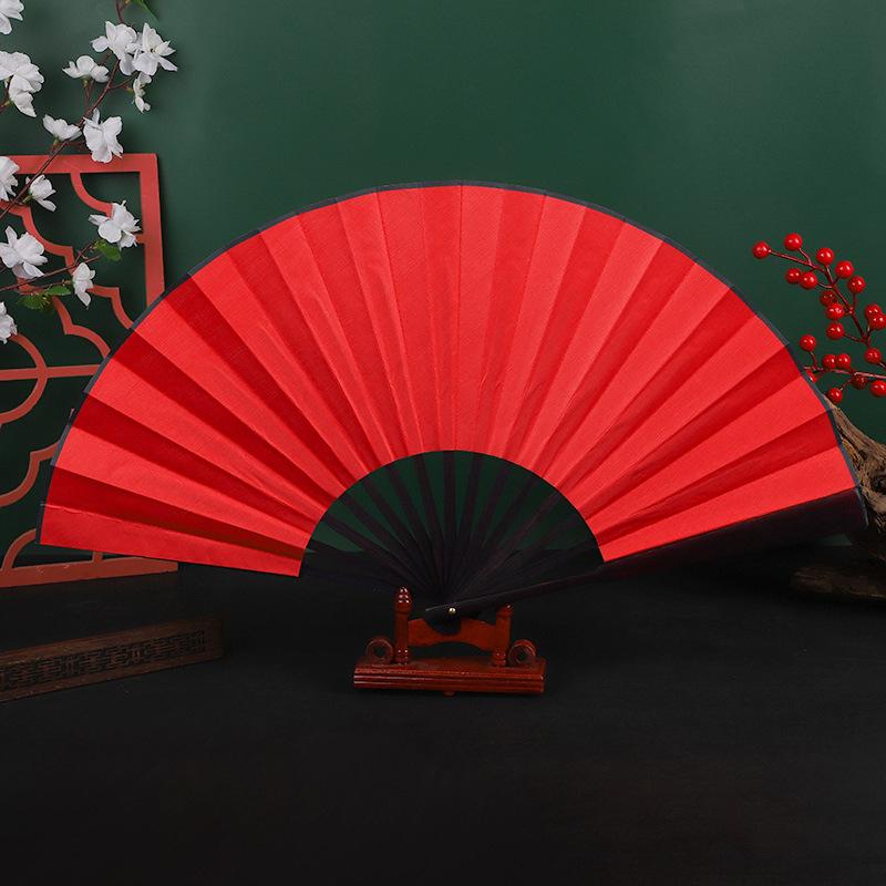 

DIY китайский складной веер ручной шелковой ткани складной веер деревянный бамбук антиквариат складной веер DIY каллиграфия живопись подарок для друзей красный