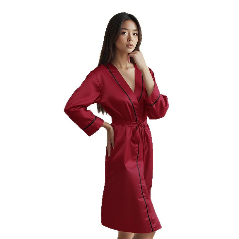 Satin Cotton Plus Size Women's Pajamas - Spring/Summer Long Sleeve & Pants