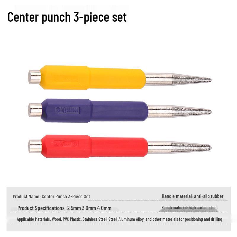Pro-Grade Centering & Rounding Punch with Alloy Chisel Head for Machinists and Drilling