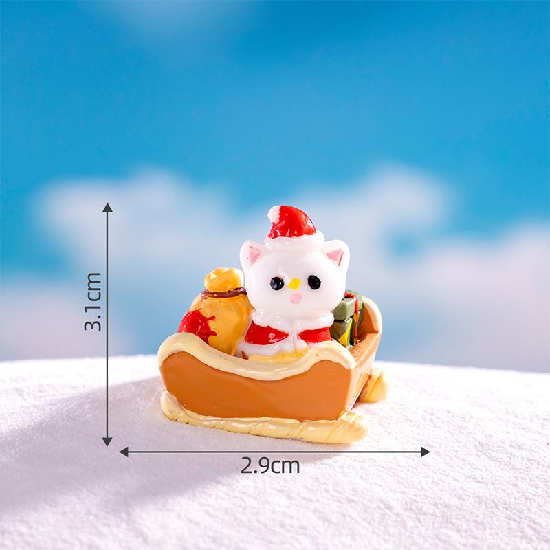 Cartoon Christmas Snowman Reindeer Micro Landscape Ornaments Figurine Miniature Decoration Desktop Diy Home Decoration Gifts