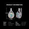 Colorful natural oval 8*10mm ethiopia opal ring earrings 925 sterling silver luxury fine jewelry set for women's engagement gift