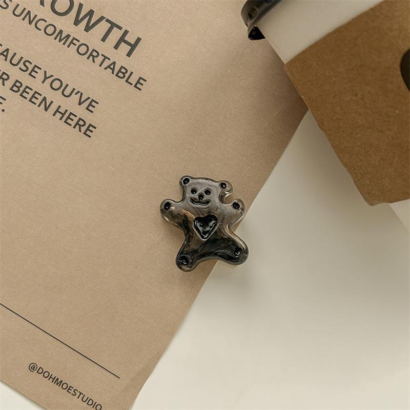 Adorable Cartoon Heart Bear Hair Tie & Band Set