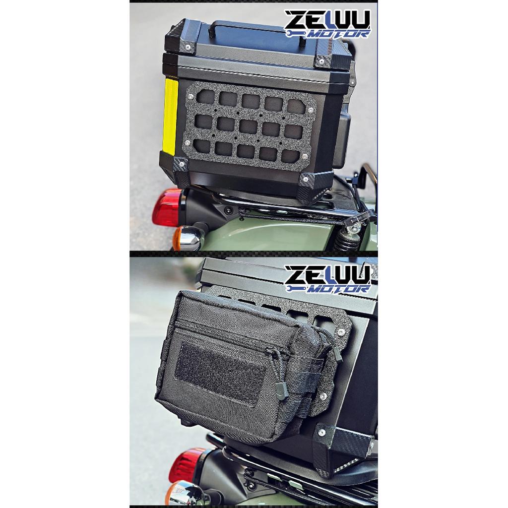 Motorcycle Molle Panel For Trunk Storage Aluminum Alloy Waterproof Tactical Universal Side Box Organizer Modular Storage