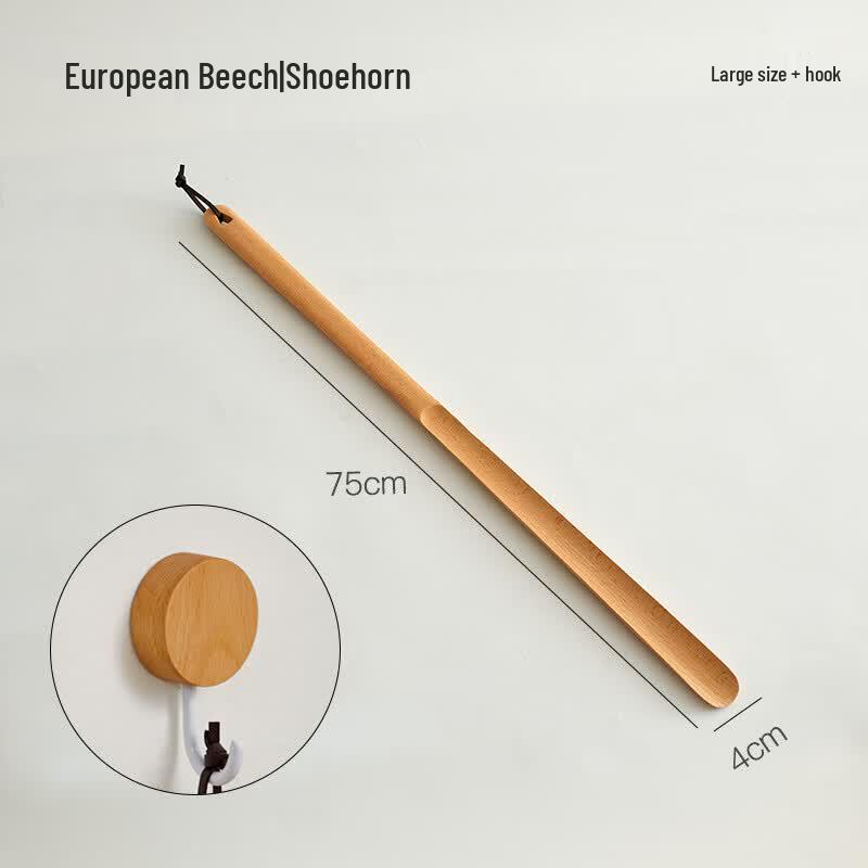 Shixun Long Handle Solid Wood Shoehorn