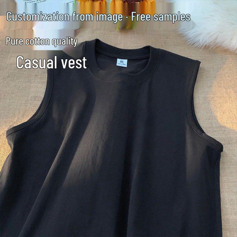 

Men s Cotton Sleeveless White Sports Vest M (100-110 Jin) чорний