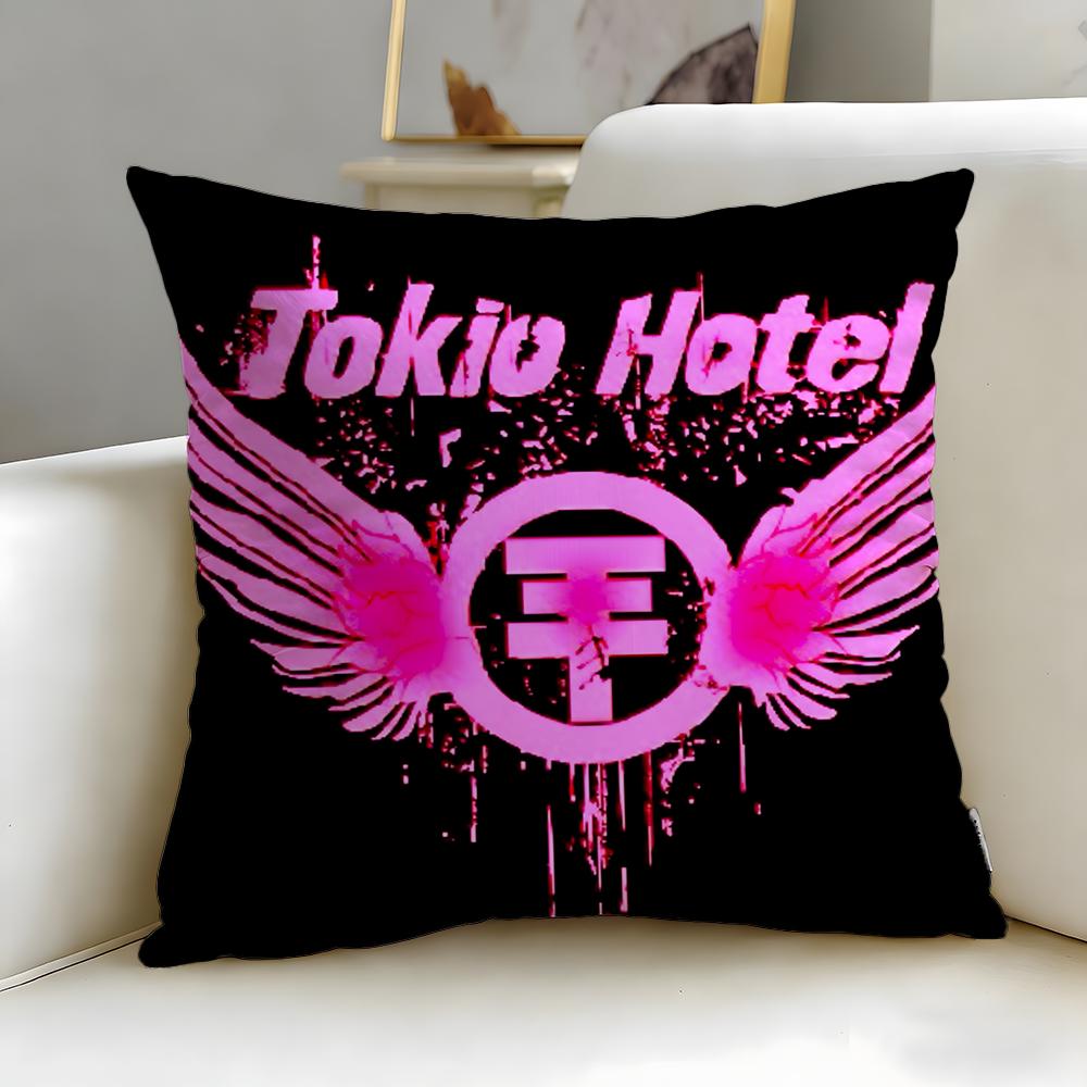 Classic Band Tokio Hotel Cushion Cover Soft EasyWash Pillow Case Versatile for Couch Bed Travel and Office