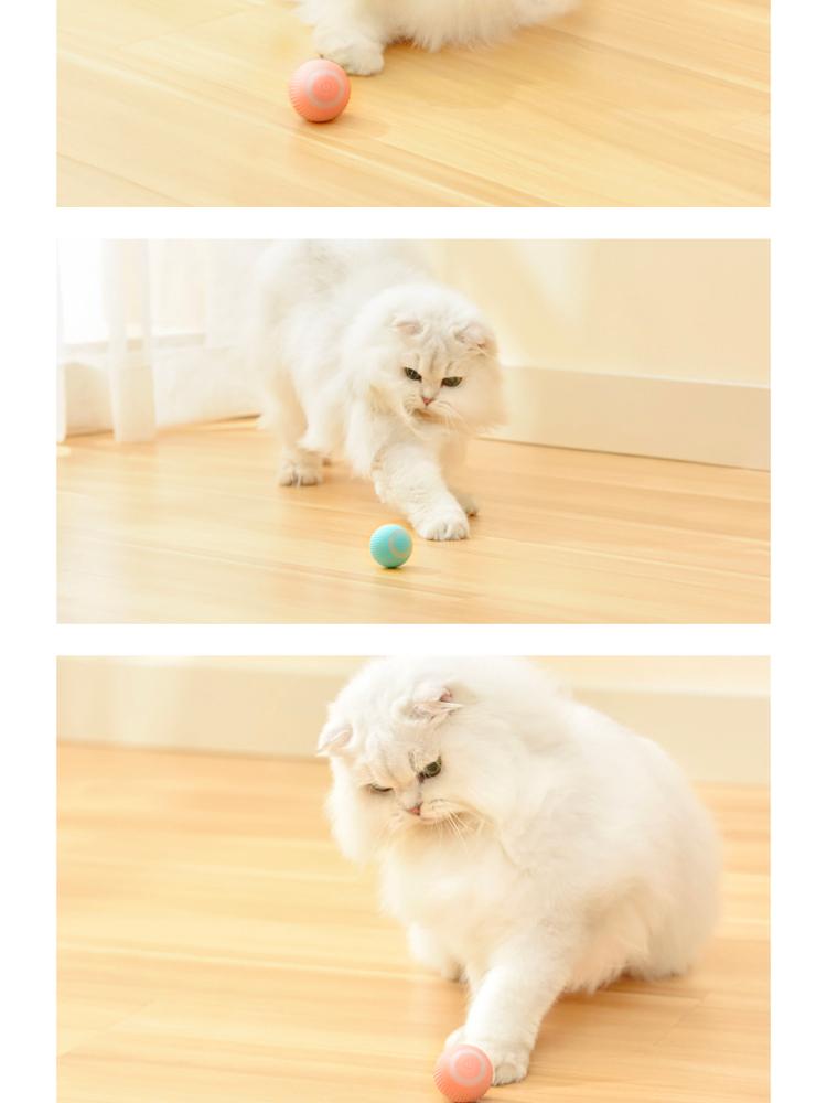 Smart Cat Toys Electric Cat Ball Automatic Rolling Ball Cat Interactive Toys Training Self-moving Kitten Toys for Indoor Playing