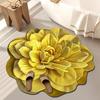Diatomaceous Earth Floor Mat 3D Realistic Floral Design Non-Slip Absorbent Bath Mat Quick-Drying Soft