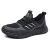 Summer men's shoes 2025 new black fly-woven non-slip mesh shoes men's breathable sports shoes soft-soled casual shoes men's