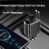 Dual-Line Retractable Car Charger with Digital Display, PD Fast Charging for Huawei & Apple.