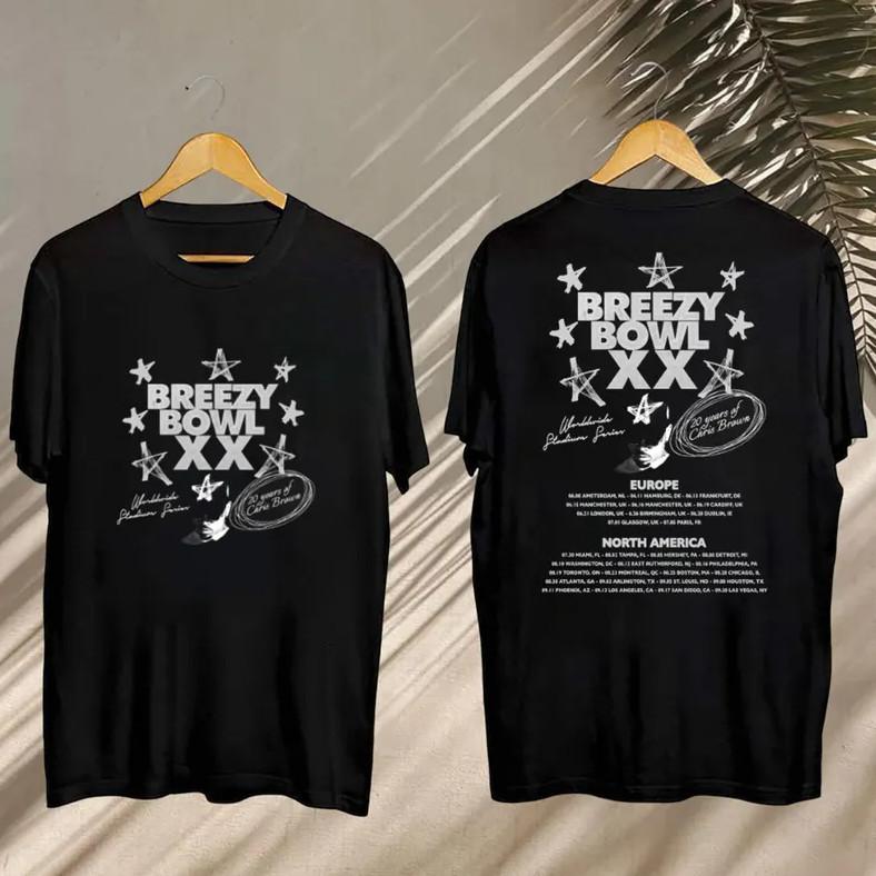 Chris Brown Tour 2025 Breezy Bowl XX T-Shirt – Official Concert Tee & Fan Gift