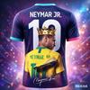 Nuovo Arrivo Neymar Stella del Calcio T-shirt Stampata 3D per Tifosi di Calcio Bambini Casual Traspirante Asciugatura Rapida Uomo Girocollo Manica Corta