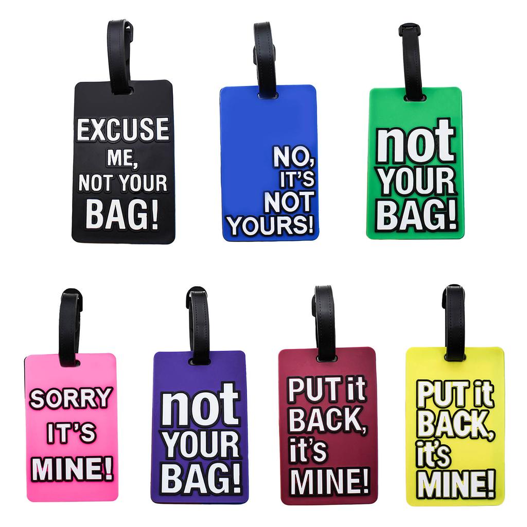 Luggage Tags with Name Address Tel Colorful Secure Travel Suitcase Bag Baggage Tags Labels