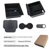 Flocking and cushion storage box for Tesla Model 3 center console/armrest. Ideal for organizing items inside your car.
