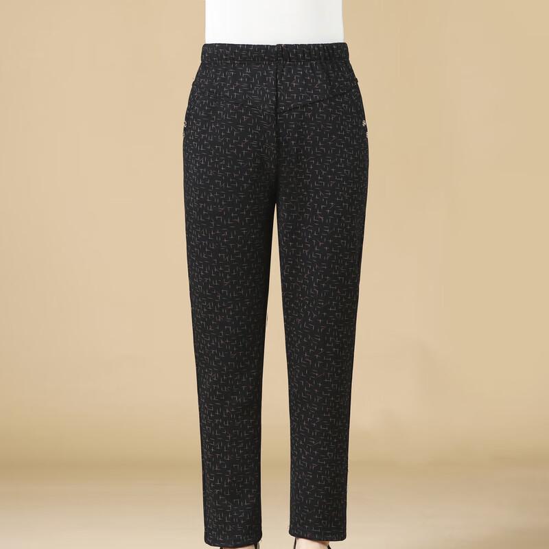 Yalou Women's Winter Fleece-Lined Thickened Straight-Leg Pants