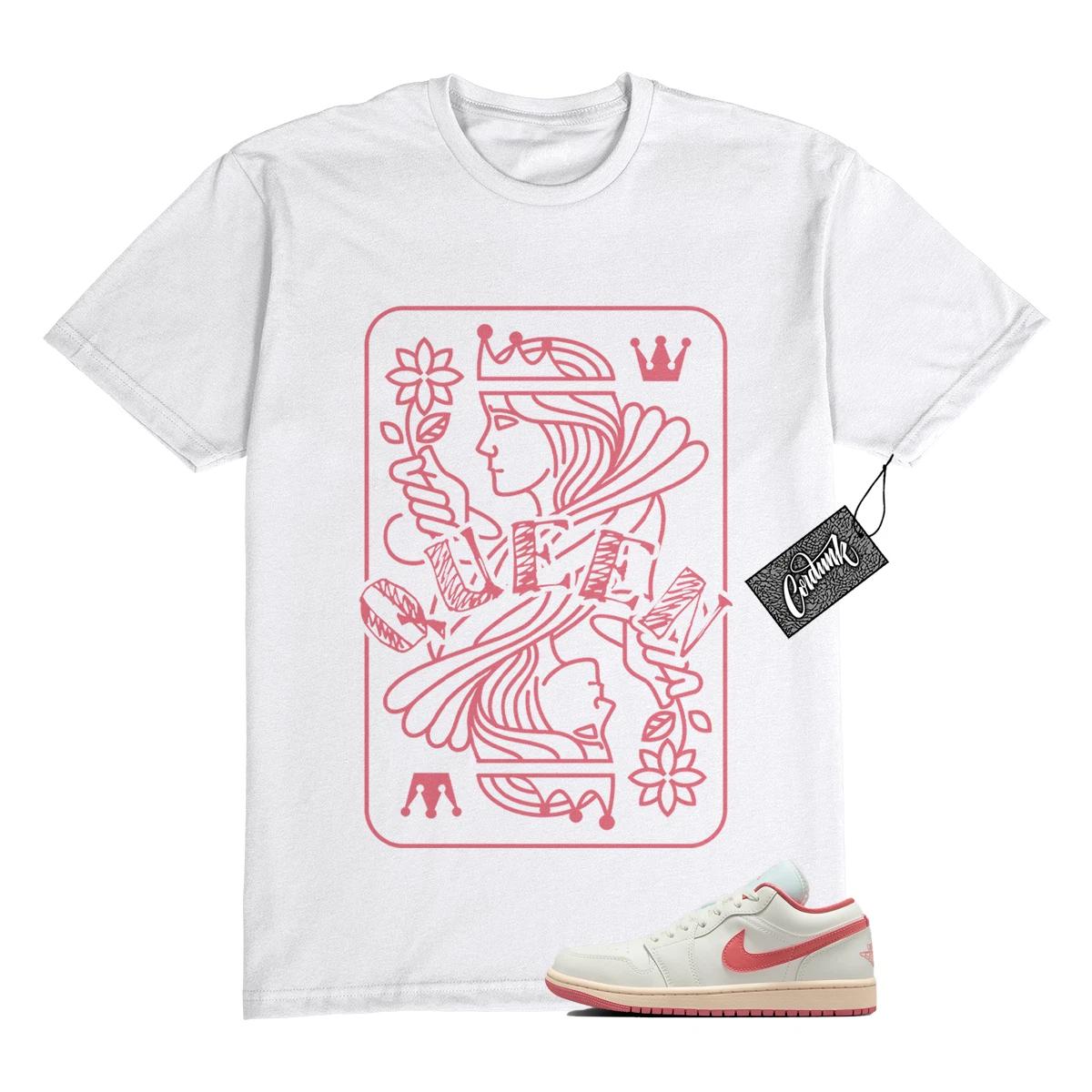 1 White Guava Ice Pink Salt Sail Low T Shirt Match QUEEN 4XL