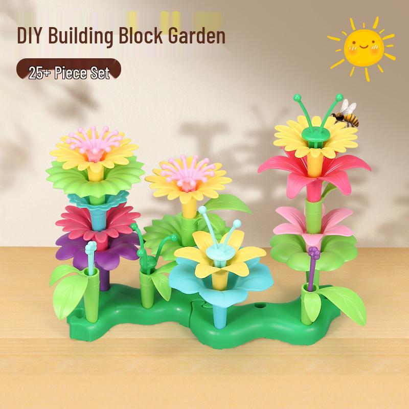 

Сделай сам Садовые цветы Строительные блоки: Развивающие игрушки для детей – Изменяемый пластиковый пазл для мальчиков и девочек
