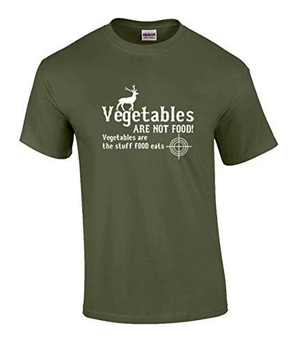 Vegetables are Not Food Funny Adult Tee Shirt Military 3XL
