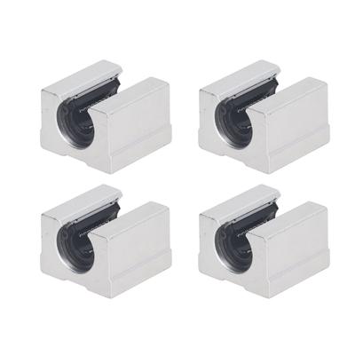 4 Stück Linear-Kugellager-Gleitblock SBR12UU Aluminiumlegierung Offene Linear-Lager-Gleiteinheit