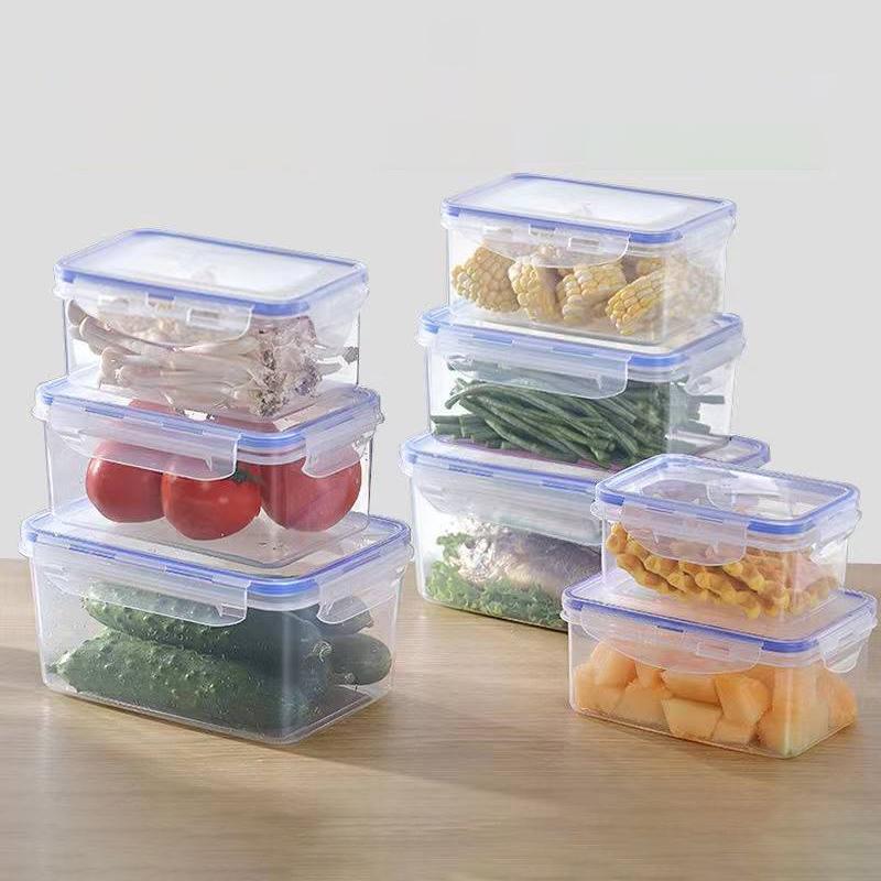 550/1000/1500/2500ml Kühlschrank Lebensmittelaufbewahrungsbox mit Kunststoffdeckel Vorbereiten Lebensmittel Frischhaltebox Picknickbox