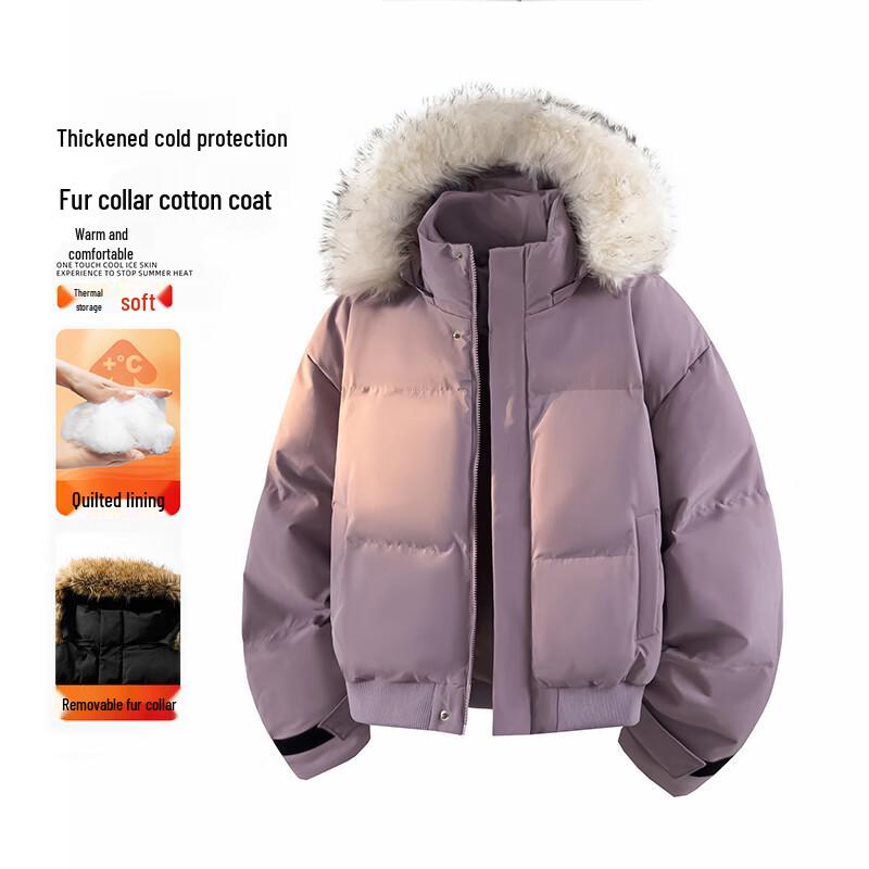 VUUG Unisex 2025 Winter Thickened Hooded Fur-Collar Parka