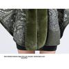 GMXIA Autumn and Winter Imitation Rex Rabbit Fur Collar Jacquard Shawl Cape Plus-size Woolen Coat Cardigan for Women