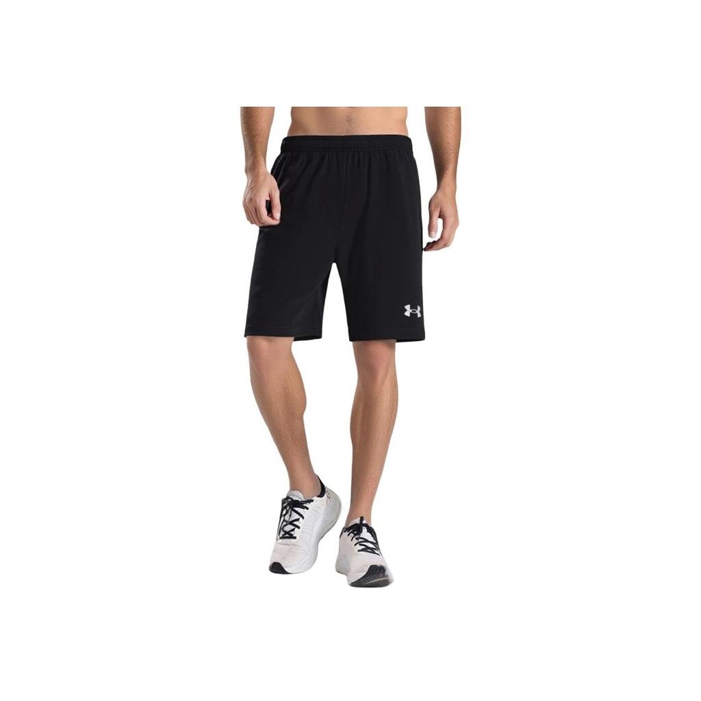 Under Armour SS25 Mens Outdoor Series Logo Solid Loose Fit Quick-Dry Breathable Knitted Sports Shorts Men shorts Black 25500218-001