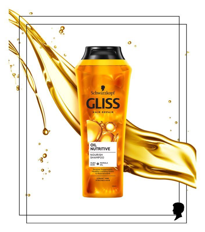 Gliss Oil Nutritive Shampoo for Long Hair Prone To Splitting 400ml