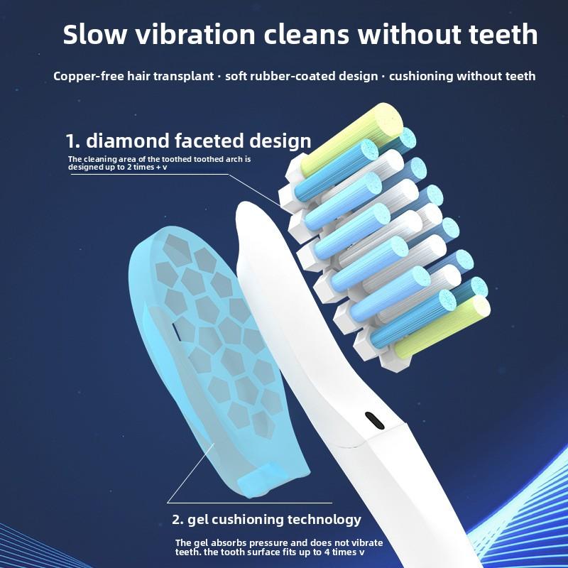 Model FPL3/6/9, Polstrovaný a potažený, Zuby proti otěru, Nezávislé řemeslné zpracování svazků štětin, Diamantová náhradní hlavice elektrického zubního kartáčku