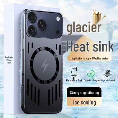 Apple 17ProMax Magnetyczne Metalowe Etui na iPhone 16Pro/15 z Odprowadzaniem Ciepła