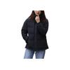 Columbia Solid Color Hooded Zipper Logo Print Down Jacket Women Outerwear Black XR7668-010