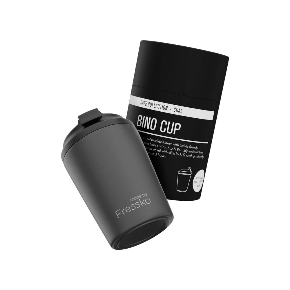 

Сделано Fressko Bino Тамблер для сохранения кофе вкусным надолго, герметичный, / (Уголь)