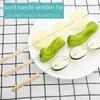 Barbecue Skewers Set Anti-scalding Wooden Handle Barbecue Sign Stainless Steel Needle Barbecue Clip Outdoor Picnic BBQ Tools